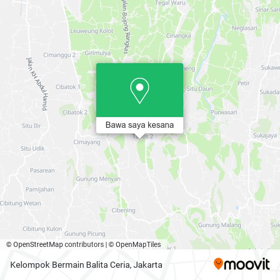 Peta Kelompok Bermain Balita Ceria