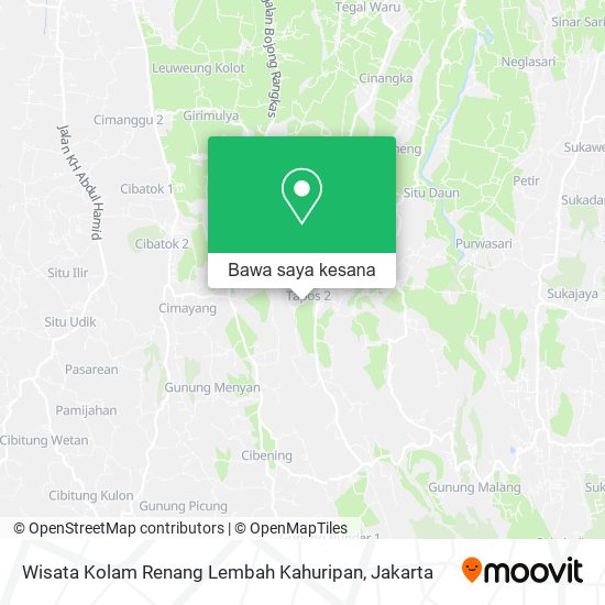 Peta Wisata Kolam Renang Lembah Kahuripan