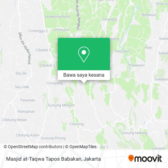 Peta Masjid at-Taqwa Tapos Babakan
