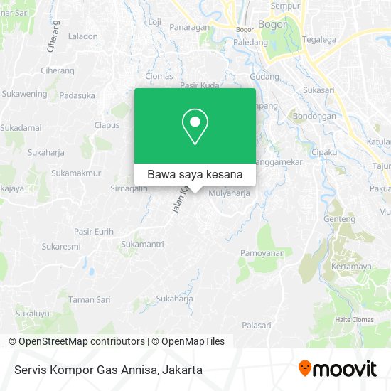 Peta Servis Kompor Gas Annisa