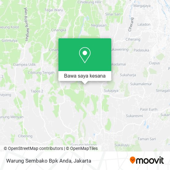 Peta Warung Sembako Bpk Anda