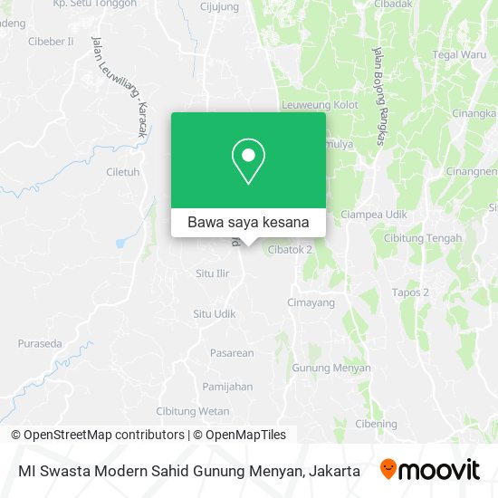 Peta MI Swasta Modern Sahid Gunung Menyan