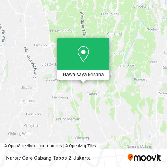Peta Narsic Cafe Cabang Tapos 2