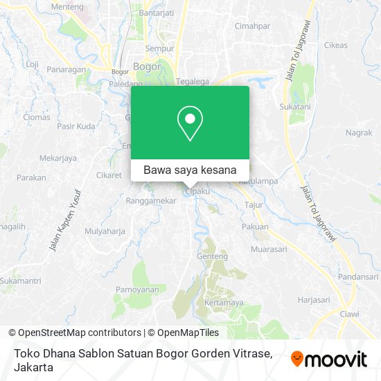 Peta Toko Dhana Sablon Satuan Bogor Gorden Vitrase