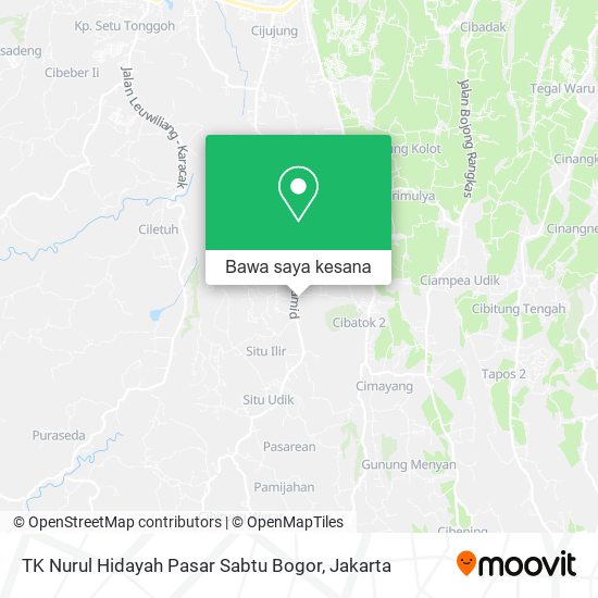 Peta TK Nurul Hidayah Pasar Sabtu Bogor