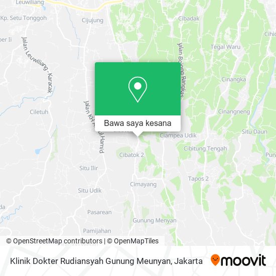 Peta Klinik Dokter Rudiansyah Gunung Meunyan