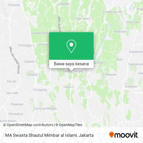 Peta MA Swasta Shautul Mimbar al Islami