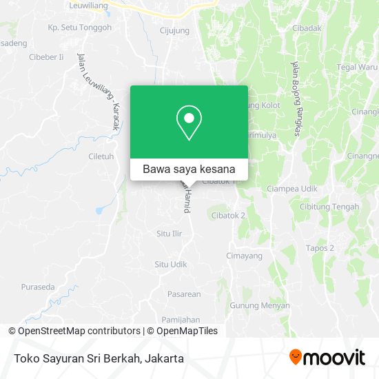 Peta Toko Sayuran Sri Berkah