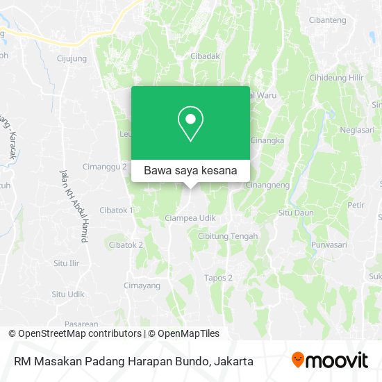 Peta RM Masakan Padang Harapan Bundo