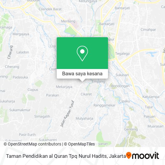 Peta Taman Pendidikan al Quran Tpq Nurul Hadits