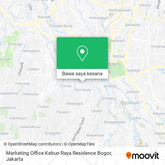 Peta Marketing Office Kebun Raya Residence Bogor