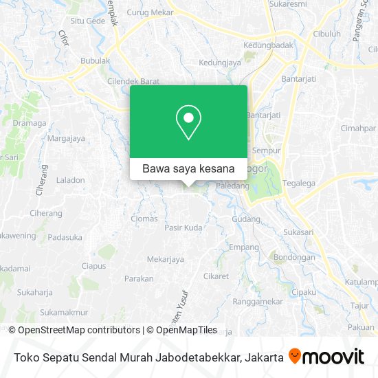 Peta Toko Sepatu Sendal Murah Jabodetabekkar