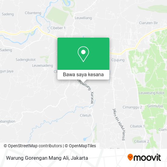 Peta Warung Gorengan Mang Ali