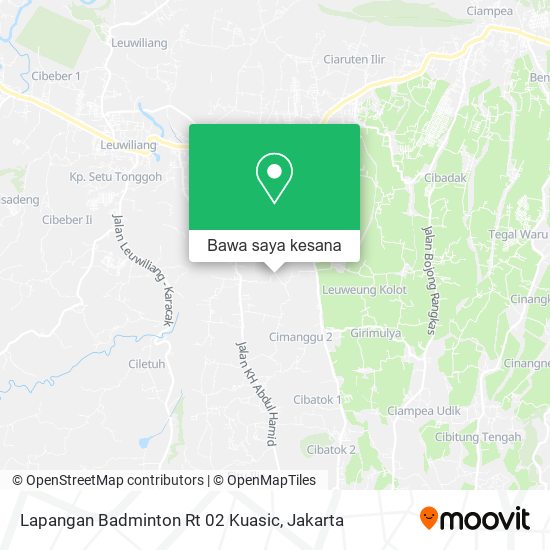 Peta Lapangan Badminton Rt 02 Kuasic