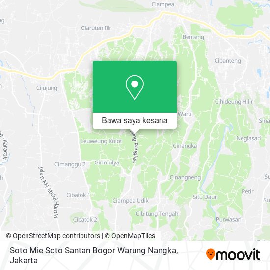 Peta Soto Mie Soto Santan Bogor Warung Nangka