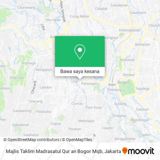 Peta Majlis Taklim Madrasatul Qur an Bogor Mqb