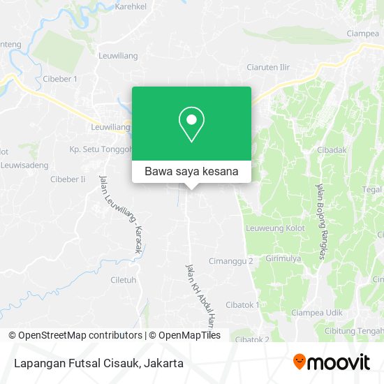 Peta Lapangan Futsal Cisauk