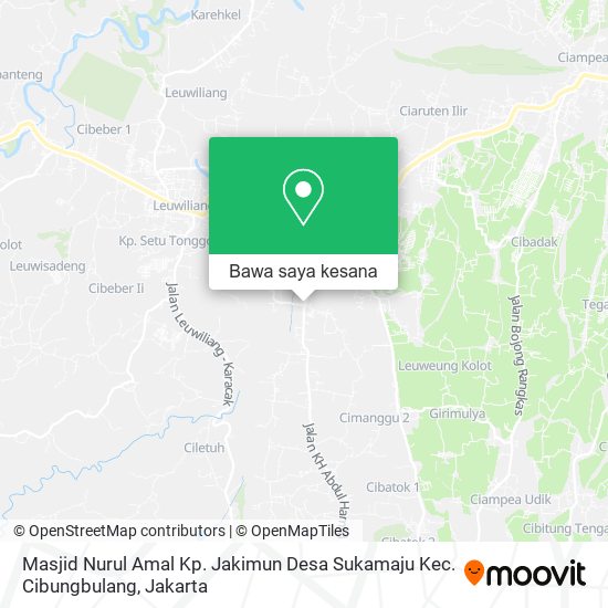 Peta Masjid Nurul Amal Kp. Jakimun Desa Sukamaju Kec. Cibungbulang