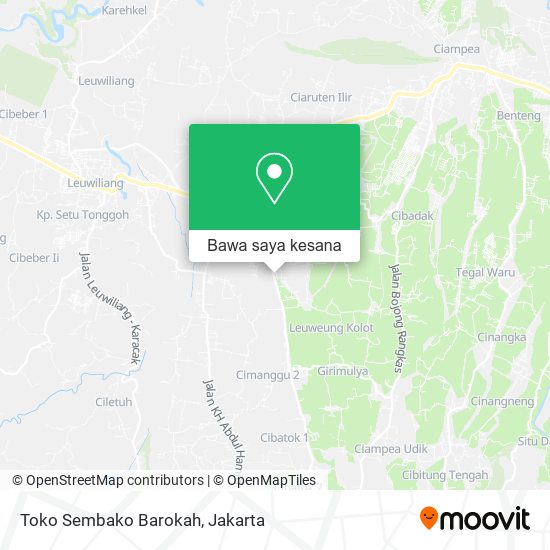 Peta Toko Sembako Barokah
