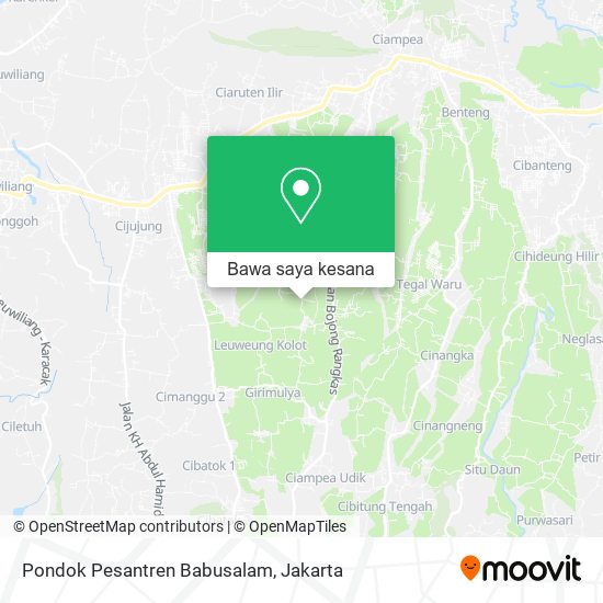 Peta Pondok Pesantren Babusalam