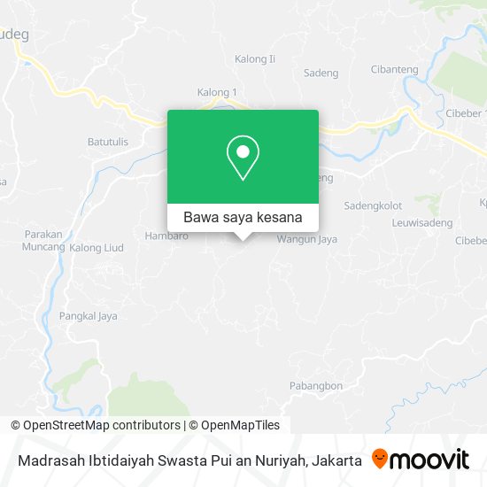 Peta Madrasah Ibtidaiyah Swasta Pui an Nuriyah