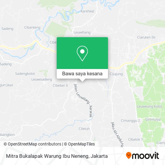 Peta Mitra Bukalapak Warung Ibu Neneng