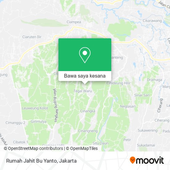 Peta Rumah Jahit Bu Yanto