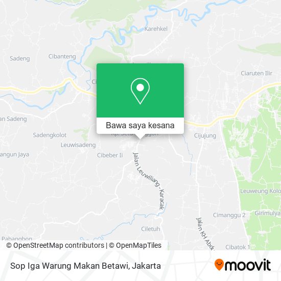 Peta Sop Iga Warung Makan Betawi