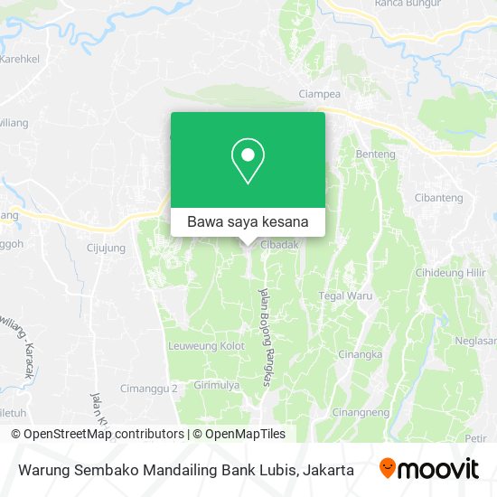 Peta Warung Sembako Mandailing Bank Lubis