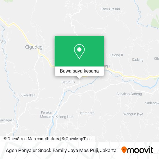 Peta Agen Penyalur Snack Family Jaya Mas Puji