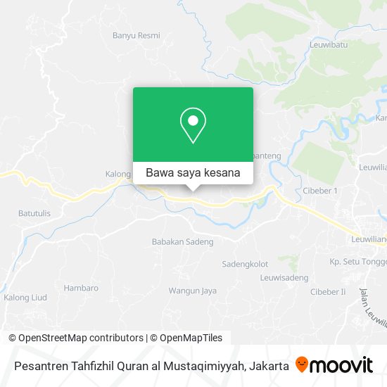 Peta Pesantren Tahfizhil Quran al Mustaqimiyyah