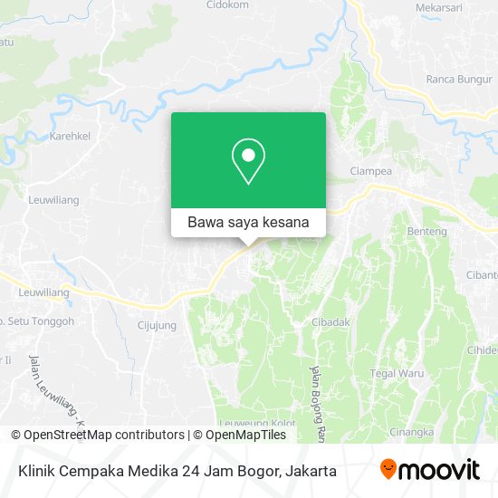 Peta Klinik Cempaka Medika 24 Jam Bogor