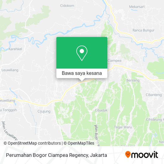 Peta Perumahan Bogor Ciampea Regency