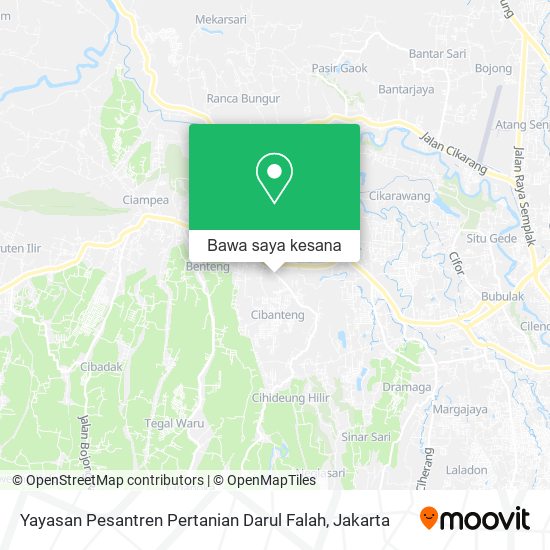 Peta Yayasan Pesantren Pertanian Darul Falah