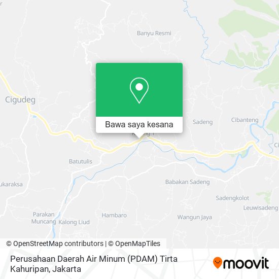 Peta Perusahaan Daerah Air Minum (PDAM) Tirta Kahuripan