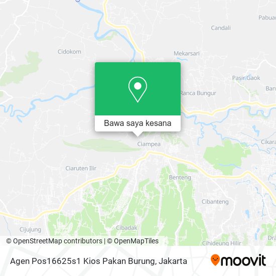 Peta Agen Pos16625s1 Kios Pakan Burung