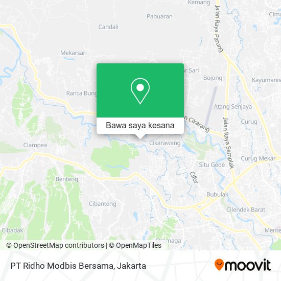 Peta PT Ridho Modbis Bersama