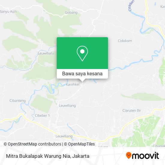 Peta Mitra Bukalapak Warung Nia
