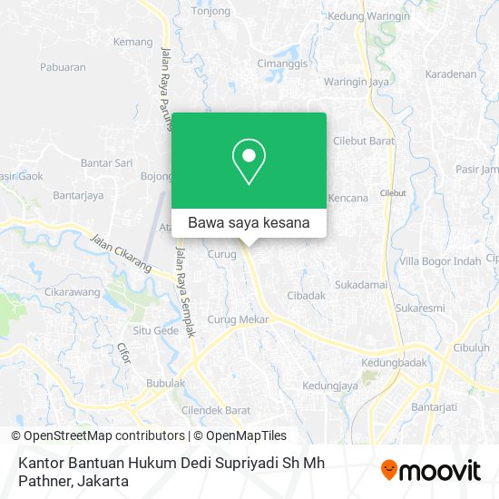 Peta Kantor Bantuan Hukum Dedi Supriyadi Sh Mh Pathner