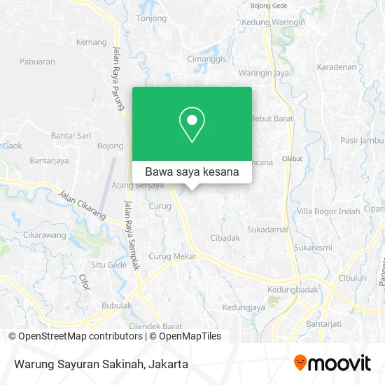 Peta Warung Sayuran Sakinah