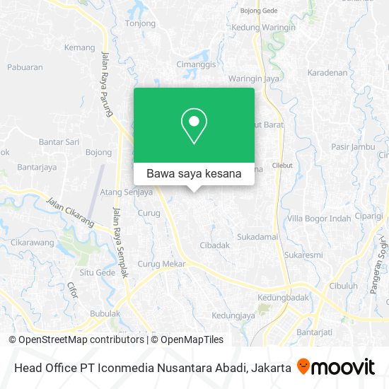 Peta Head Office PT Iconmedia Nusantara Abadi