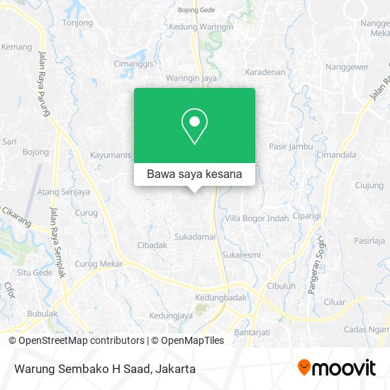 Peta Warung Sembako H Saad