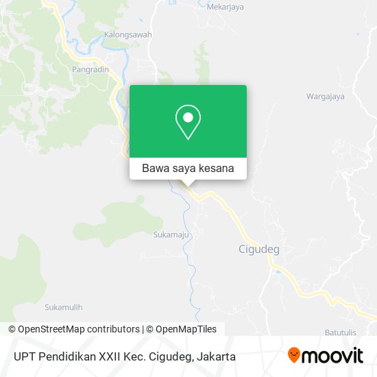 Peta UPT Pendidikan XXII Kec. Cigudeg