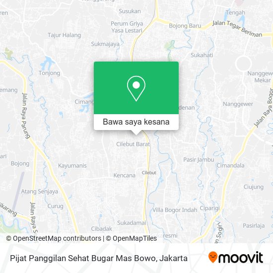Peta Pijat Panggilan Sehat Bugar Mas Bowo