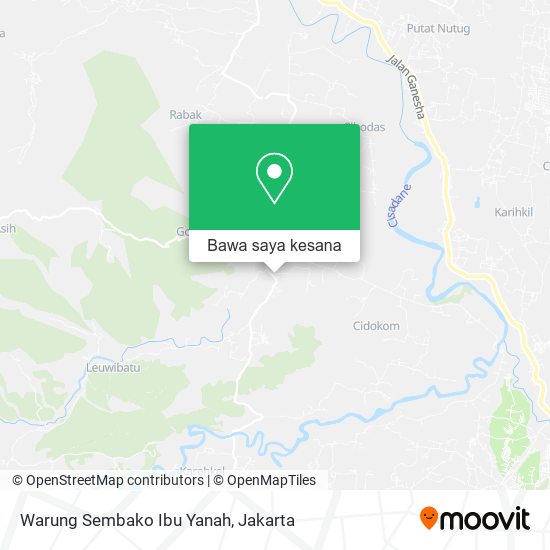 Peta Warung Sembako Ibu Yanah