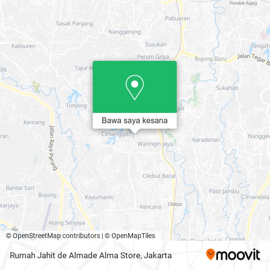 Peta Rumah Jahit de Almade Alma Store
