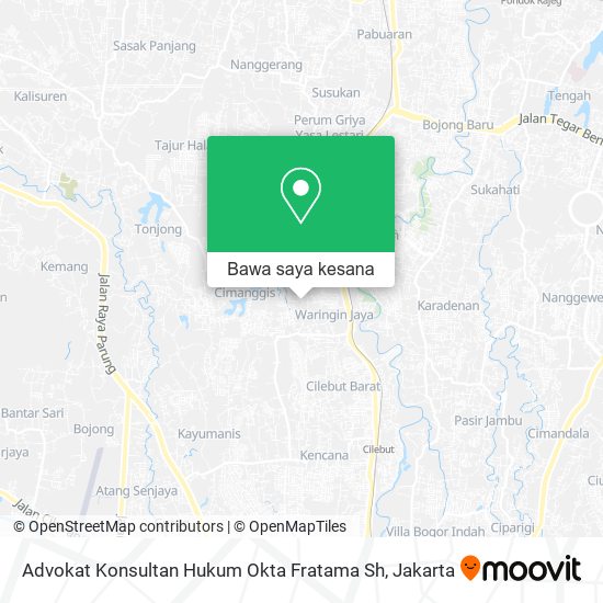 Peta Advokat Konsultan Hukum Okta Fratama Sh