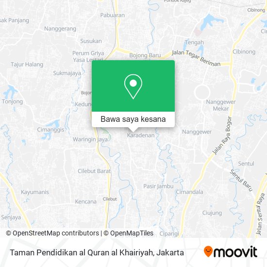 Peta Taman Pendidikan al Quran al Khairiyah
