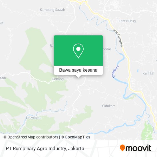 Peta PT Rumpinary Agro Industry