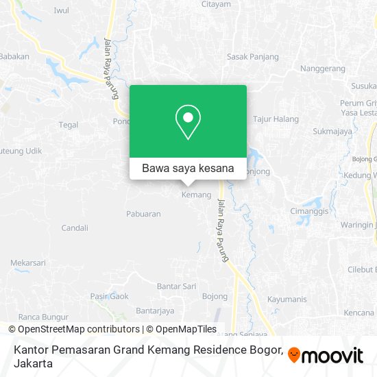 Peta Kantor Pemasaran Grand Kemang Residence Bogor